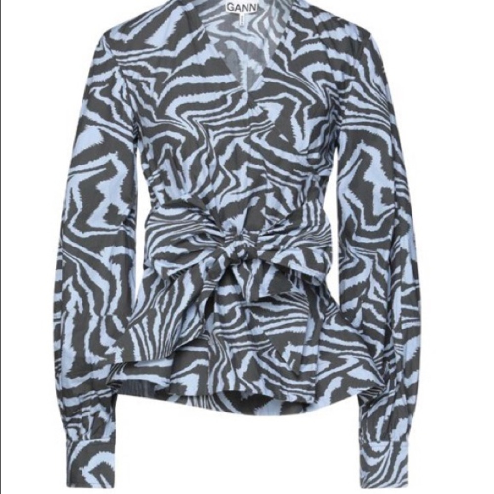 Ganni wrapped blouse size 36